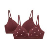 Ten Cate Girls Teens Bra Padded 2-Pack Deer Dots Dahlia 60868-6271 | 33995