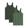 Ten Cate Boys Singlet 3-Pack Jumping Deer Gradient Moss 60870-6275 | 34067