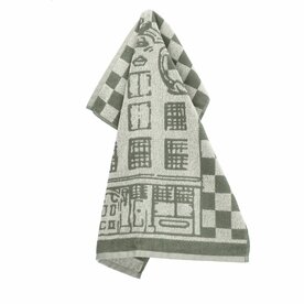 Bunzlau Castle Keukendoek Canal Houses Dark Green 6385-G | 32893