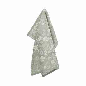 Bunzlau Castle Theedoek Flowerbed Dark Green 6378-G | 32894