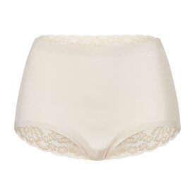 Ten Cate Women Secrets High Waist Brief Lace Back Shiny Almond 31758-6235 | 33484