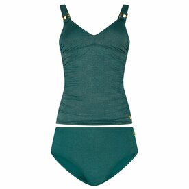 Ten Cate Beach Tankini V-Neck Padded Bottle Green 60664-60665_1582 | 33364