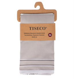 Tiseco Heren Zakdoeken 6P Grey 7030 | 33454