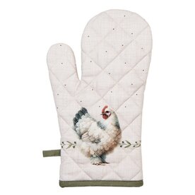 Clayre &amp; Eef Ovenwant Kip Creme Green BYC44 | 33538 