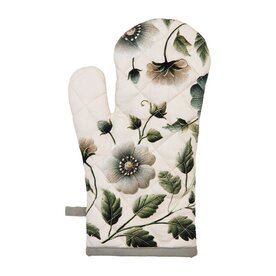 Clayre &amp; Eef Ovenwant Flowers Creme Green GTB44 | 33539