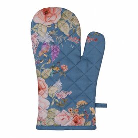 Clayre &amp; Eef Ovenwant Flowers Blue FFA44BL| 33543
