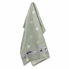 Bunzlau Castle Theedoek Forest Animals Dark Green 6429 | 33374