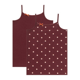 Ten Cate Girls Spaghetti Top 2-Pack Deer Dots Dahlia 60864-6271 | 33991