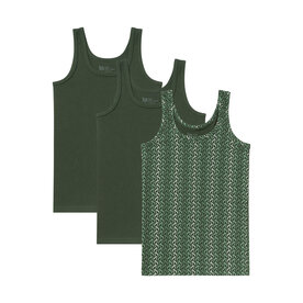 Ten Cate Boys Singlet 3-Pack Jumping Deer Gradient Moss 60870-6275 | 34067