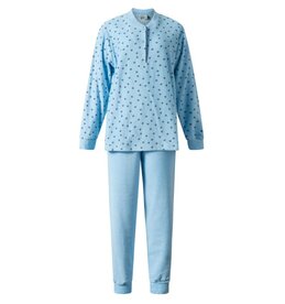 Lunatex Dames Badstof Pyjama Blauw 12-4280 | 34265