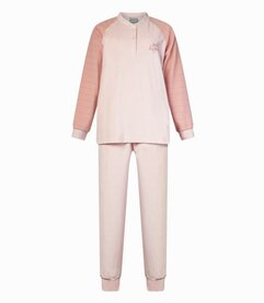 Lunatex Dames Badstof Pyjama Roze 12-4253 | 34122