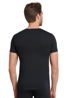 Schiesser Men Long Life Cotton T-Shirt V-hals Black 145140-000 | 12305