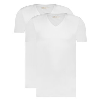 Ten Cate Men Basics T-Shirts V-Neck 2-Pack White 32325-001 | 26928