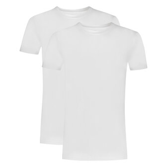 Ten Cate Men Basics T-Shirts H-Neck 2-Pack White 32327-001 | 26932