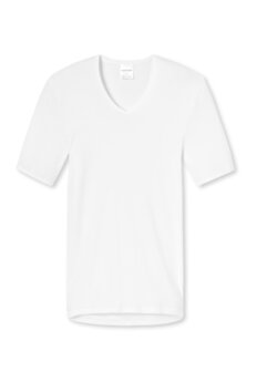 Schiesser Men Original Classics Feinripp T-Shirt V-hals Wit 005123-100 | 26379