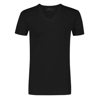 Ten Cate Men Basics T-Shirts H-Neck 2-Pack Black 32327-090 | 26933