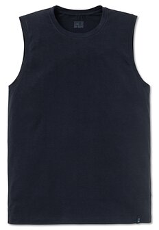 Schiesser Men Long Life Soft Tanktop Blue Black 164104-001 | 21079