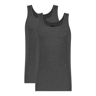 Ten Cate Men Basics Singlets 2-Pack Antraciet Melange 32324-1392 | 26927