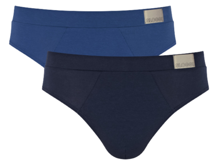 Sloggi Men Go Natural Brief 2-Pack Blue 10214618-M008 | 27852