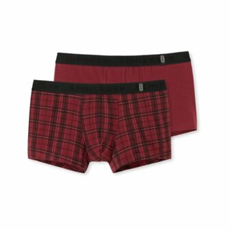 Schiesser Men 95/5 Shorts 2-Pack Bordeaux 154303-901 | 15738