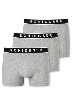 Schiesser Men 95/5 Shorts 3-Pack Lichtgrijs 173983-202 | 26363