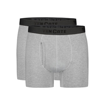 Ten Cate Men Basics Classic Shorts 2-Pack Grey Melee 32322-955 | 26921