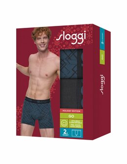 Sloggi Men Go Holiday Shorts 2-Pack Blue Light 10198168-V001 | 26831