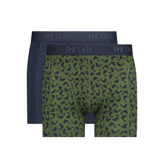 Ten Cate Men Basics Shorts 2-Pack Happy Fish Olive 32239-2350 | 27437