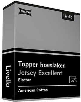 Livello Jersey Excellent Topper Hoeslaken Light Grey BLLIV33THL | 25168