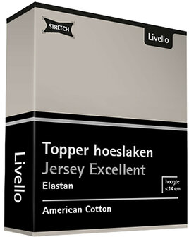 Livello Jersey Excellent Topper Hoeslaken Stone BLLIV33THL | 25165