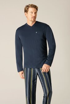 Hajo Heren Pyjama Marine 53637-609 | 29198