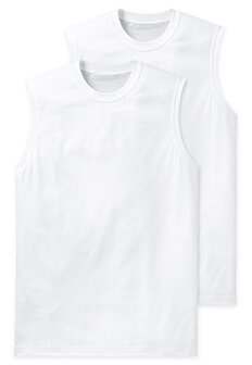 Schiesser Men Cotton Essentials Tanktop 2-Pack White 228010-100 | 29617