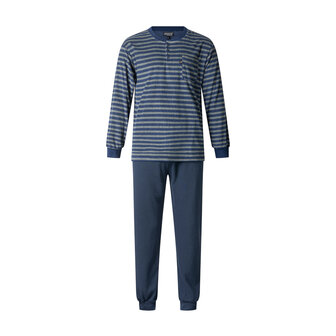 Outfitter Heren Badstof Pyjama Blauw 431569 | 29119
