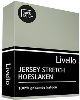 Livello Jersey Stretch Hoeslaken Mineral HLJ155-300MIN | 24818