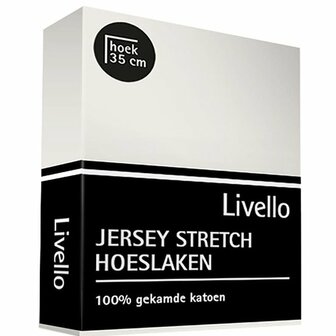 Livello Jersey Stretch Hoeslaken Offwhite HLJ155-120OFW | 9980