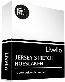 Livello Jersey Stretch Hoeslaken Wit HLJ155-100WIT | 9979