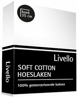 Livello Soft Cotton Hoeslaken White BLLIV25 | 20107 - 20108