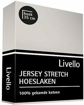 Livello Jersey Stretch Hoeslaken Light Grey HLJ155-130LGS | 13459