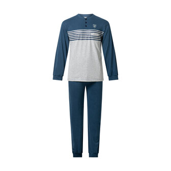 Gentlemen Heren Pyjama Blauw/Grijs 411455 | 28962