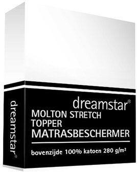 Dreamstar Molton Stretch De Luxe Topper Wit MBSDRST280THL | 25154