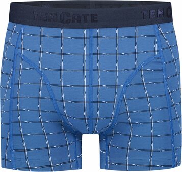 Ten Cate Men Basics Shorts 2-Pack Check Blue 32457-3217 | 28391