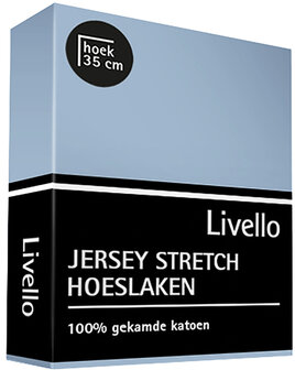 Livello Jersey Stretch Hoeslaken Dusty Blue HLJ155-215DUB| 30123