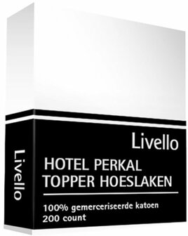 Hotel Collection Perkal Katoen Topper Hoeslaken Wit HCTHL WI | 468-21814-15