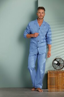Robson Heren Doorknoop Pyjama Blue 27199-701-6 | 25205