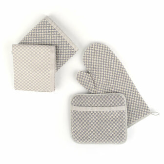 Bunzlau Castle Pannenlap Small Check Grey 3826 | 21607