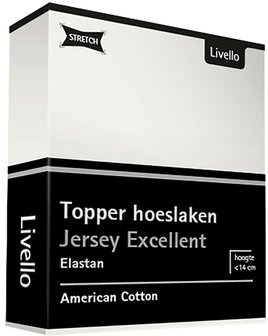 Livello Jersey Excellent Topper Hoeslaken Offwhite BLLIV33THL | 25164