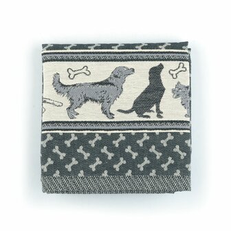 Bunzlau Castle Theedoek Dogs Black  6097 | 26978