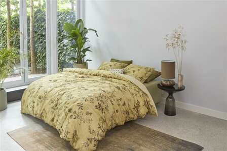 Beddinghouse Dekbedovertrek Charlotte Olive Green | 31371