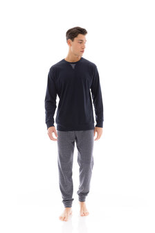 Ulisse Heren Pyjama Jaquard Yacht Blue W-M683 | 29222