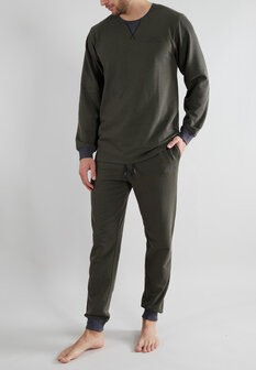 Tom Tailor Heren Pyjama Donker Groen 71450-6570-338 | 31423